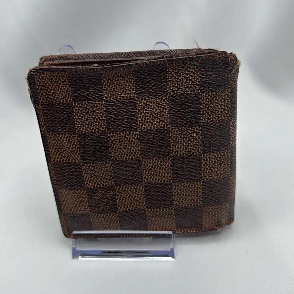 Louis Vuitton Ebene Damier Bi-Fold Marco Wallet Brown | Men’s | Pre-Owned |